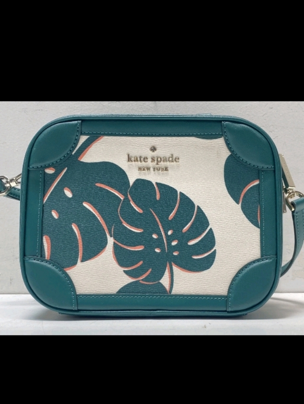 NWOT Kate Spade- Traveler Trunk Crossbody Bag (Cream-Multi 🤍💚) - Picture 6 of 9